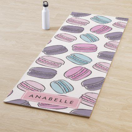 Place it under your silicone mat, or parchment paper. Your Name - Pattern Of Macarons - Pink Purple Yoga Mat # ...