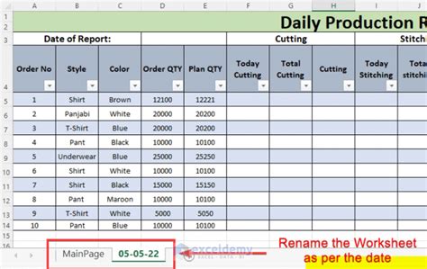 How To Make Daily Production Report In Excel Download Free Template