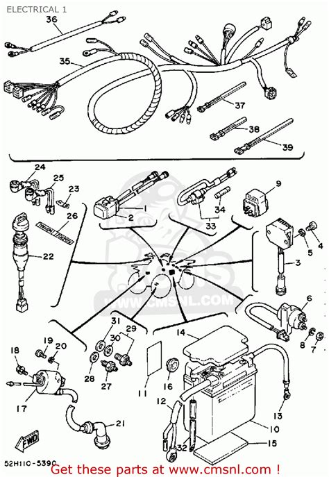 A set of wiring diagrams may be required by the electrical inspection authority to embrace attachment of the habitat to the public electrical supply system. Yamaha Moto 4 Wiring Diagram