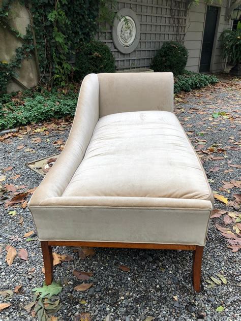 Chaise longue longchair lounge relaxer recliner chair sofa couch chairs chaise leather. Lee Jofa Champagne Velvet Chaise Lounge Sofa at 1stdibs
