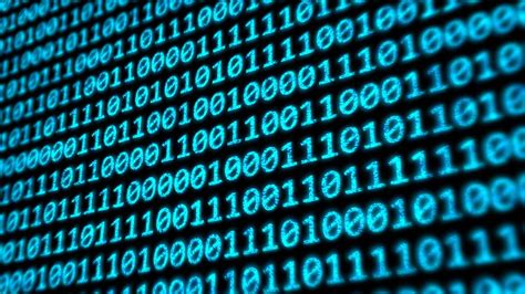 Binary Code Program Digits On Digital Computer Monitor Screen 4k Uhd