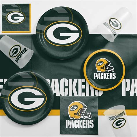 Nfl Green Bay Packers Game Day Party Supplies Kit For 8 Guests
