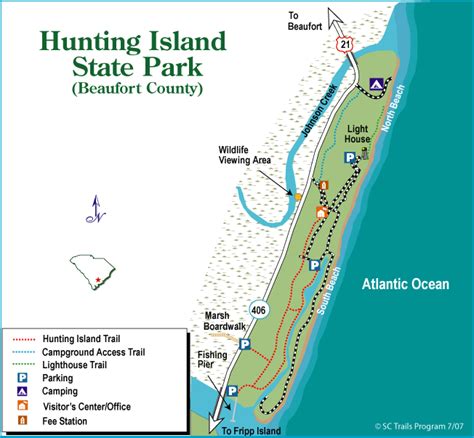 Hunting Island Sc Campground Map South Carolina State Trails Program