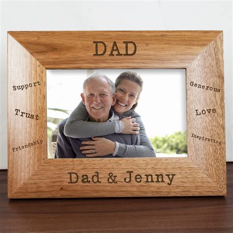 Sentiments Dad Engraved Photo Frame Love Unique Personal