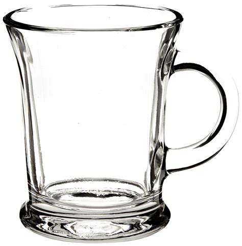 Classic Sturdy And Durable Clear Glass Beverage Mug Set With Handles For