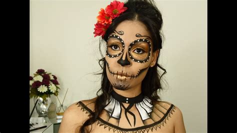 Tutorial Caveira Mexicana Mexican Sugar Skull Makeup Especial Halloween Youtube