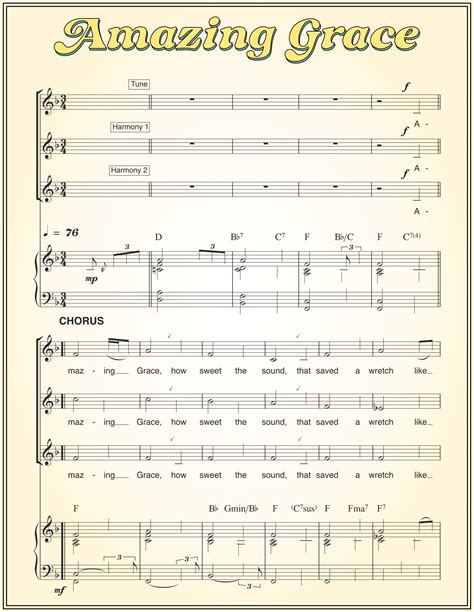 Free Printable Amazing Grace Hymn Sheet Music