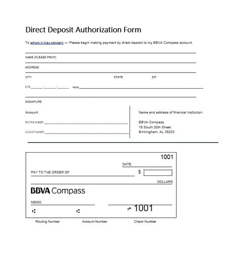 Free Direct Deposit Authorization Form Pdf Word Eforms 5 Direct