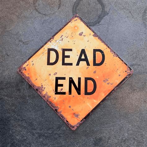 Dead End Metal Square Wall Sign