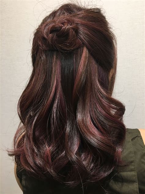 Bright, bold, and vibrant colored hair is extremely trendy and stylish. Rose gold highlight on dark brown base. Hair color created ...