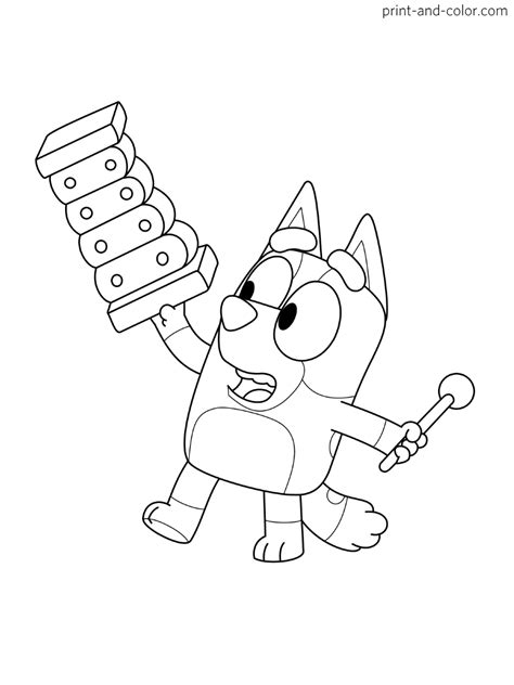 The lively and energetic bluey: Bluey coloring pages | Print and Color.com