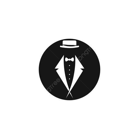Tuxedo Gentleman Logo Design Vector Elegant Formal Gentleman Vector