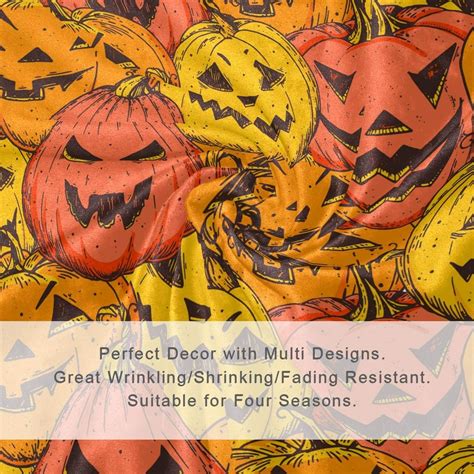 Throws Vikko Halloween Yellow Pumpkin Throw Blanket 60 X 50 Inch Travel