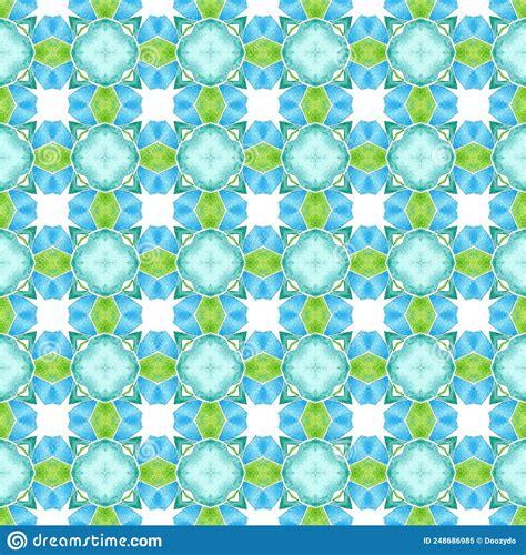 Mosaic Seamless Pattern Green Optimal Stock Illustration