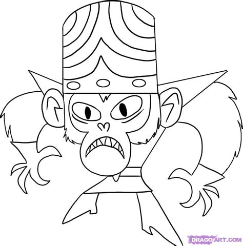 How To Draw Mojo Jojo Step By Step Cartoon Network Characters 3172