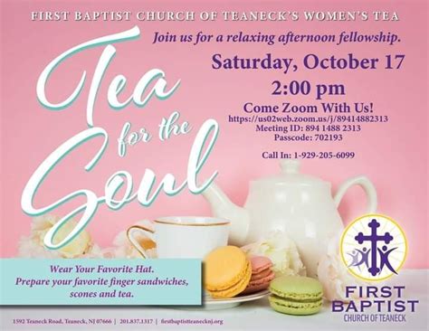 Oct 17 First Baptist Church Of Teanecks Womens Tea Teaneck Nj Patch