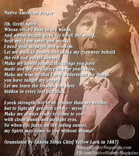 Native American Prayer Native History Magazine