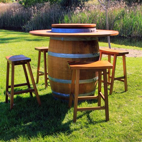 Wine Barrel Patio Bar Table Vlrengbr