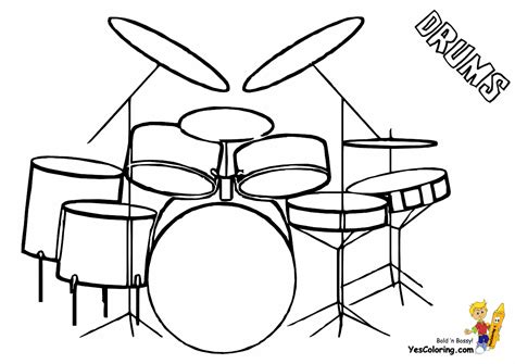 Easy Drum Drawing Newstrenscoloring