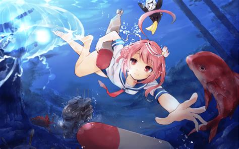 Anime Underwater Wallpapers Top Free Anime Underwater Backgrounds WallpaperAccess