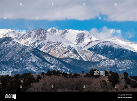Snow Capped Sawatch Range Collegiate Peaks Rocky Mountains Viewed