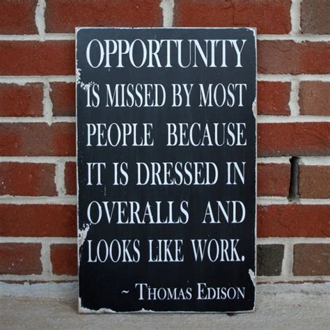 A Sign That Is On The Side Of A Building Saying Opportunity Is Missed