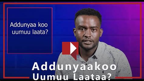 Addunyaakoo Uumuu Laataa Afaan Oromo Poem Youtube