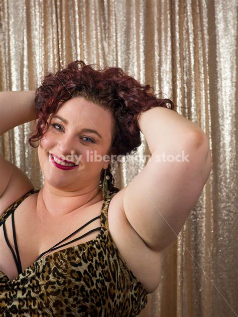 Party Fun With Plus Size Woman Body Positive Stock And Client