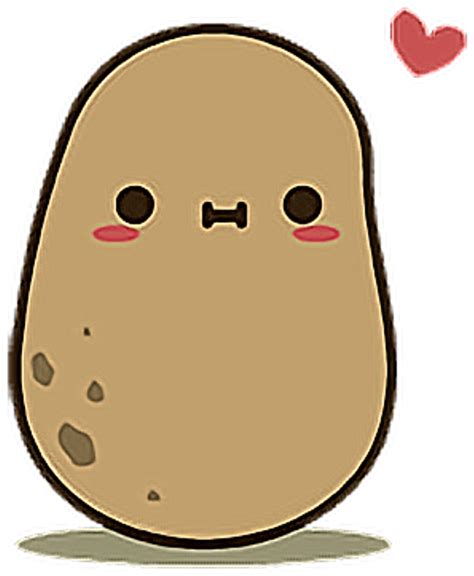 Potato Food Kawaii Cute Adorable Kawaii Potato Clipart Clipart Png