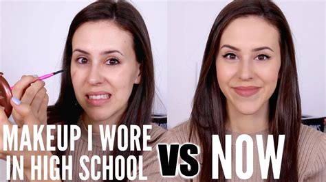 How I Did My Makeup In High School VS Now Challenge YouTube