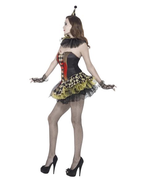 Sexy Zombie Clown Costume For Women Ladies Halloween Disguise Horror