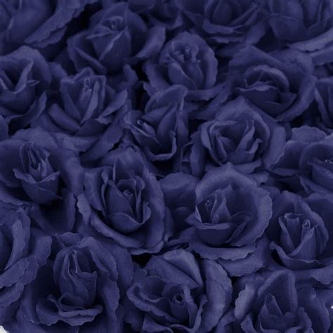 Exquisite Elegance 50 Pack Of Enchanting 8 Inch Navy Blue Rose Picks