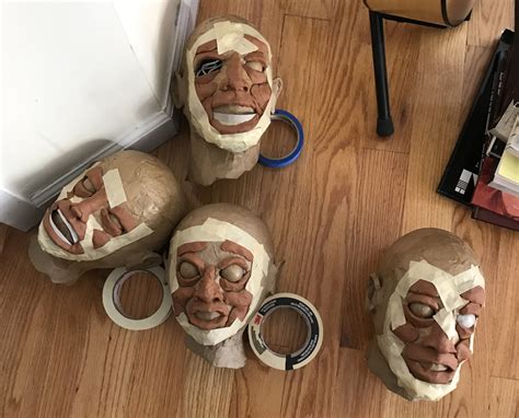 Paper Maché Severed Head Props Manning Makes Stuff