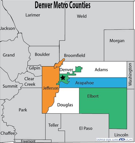 Denver County Lines Map