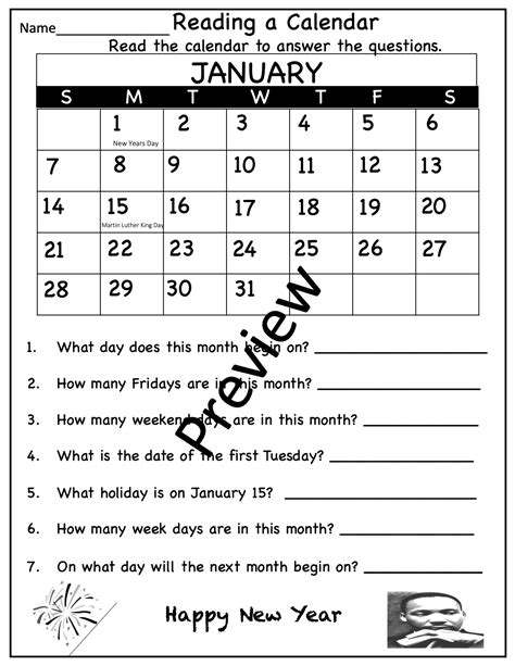 Calendar Math Worksheets - Made By Teachers