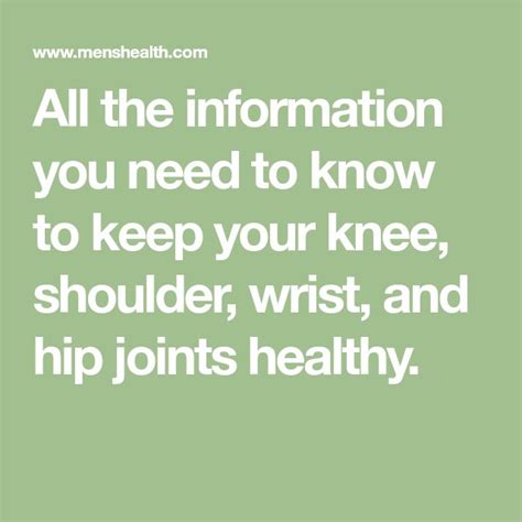 How To Keep Your Joints Healthy Joint Healthy Need To Know
