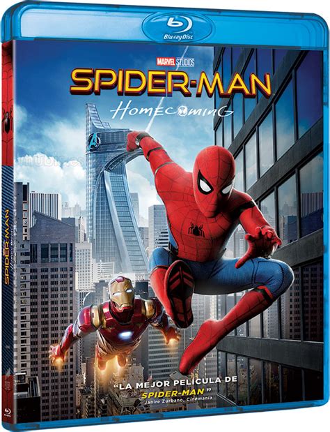 Carátula De Spider Man Homecoming Blu Ray