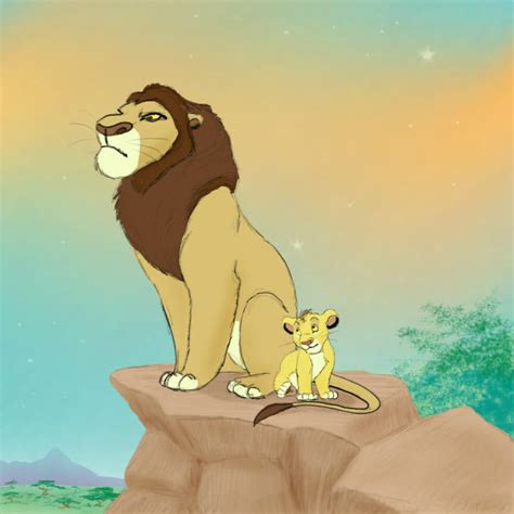 King Ahadi And Little Mufasa By Tendollarbrownie On Deviantart