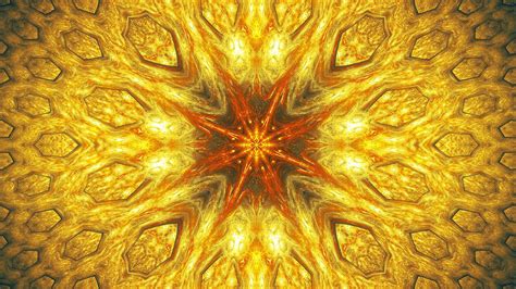 Bright Yellow Fractal Pattern Hd Trippy Wallpapers Hd Wallpapers Id
