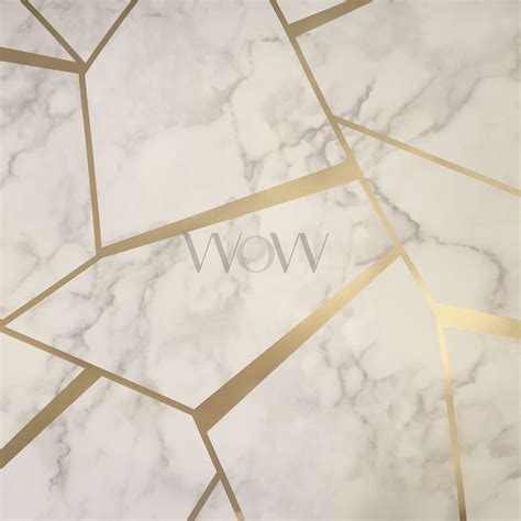 Fine Decor Fractal Geometric Marble Metallic Wallpaper Rose Gold