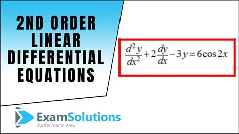 We have shown that both x(t) = aert and x(t) = best. 2nd Order Linear Differential Equations : P.I. = trig type ...