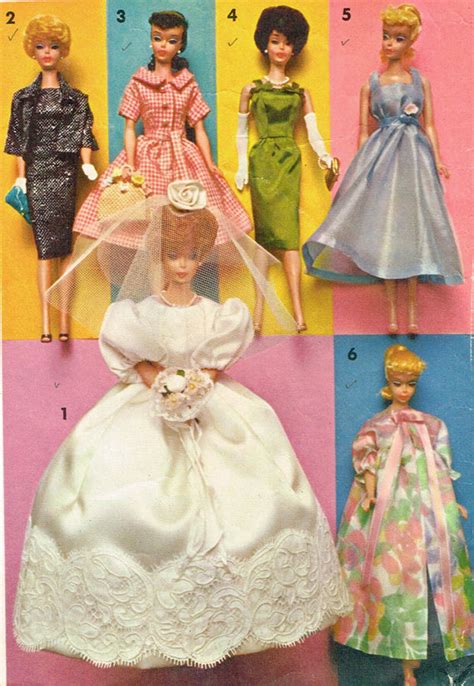 1960s Advance Sewing Pattern Group B Uncut Mid Mod Barbie Doll Clothes Vintage4me2