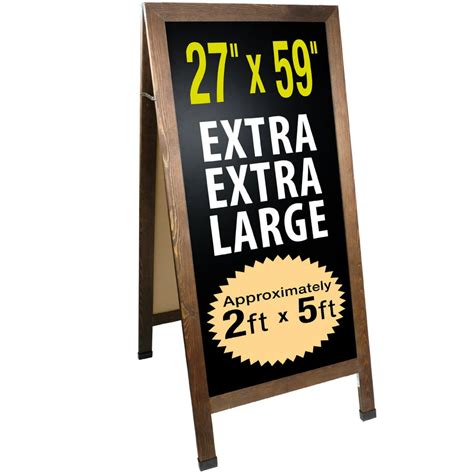 Extra Large Gigantic Sandwich Board Sidewalk Chalkboard Sign 59x27