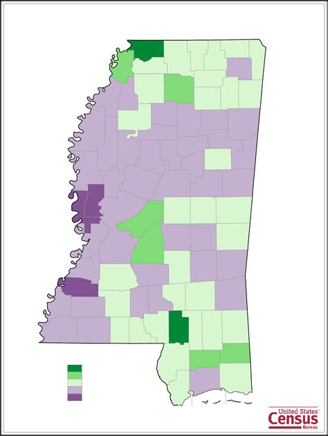 Mississippi County Population Change Map Free Download