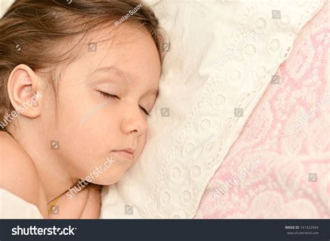 Cute Little Girl Sleeping Bed Morning Stock Photo 141422944 Shutterstock