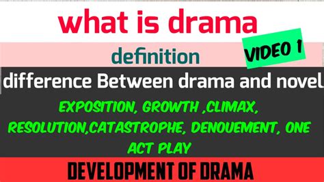 What Is Drama Difference Between Drama And Novel Development Of