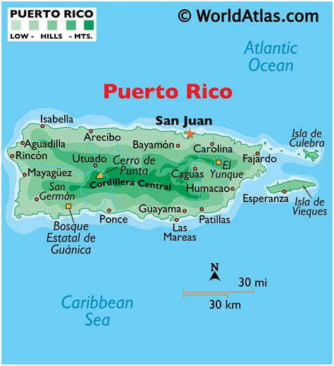 Puerto Rico Printable Map Printable Blank World