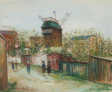 Lot Art Maurice Utrillo Moulin De La Galette Montmartre