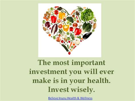 The Most Important Investment You Will Ever Make Is In Your Health