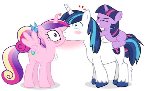 Princess Cadance Shining Armor And Twilight Sparkle Drawn By Dm29